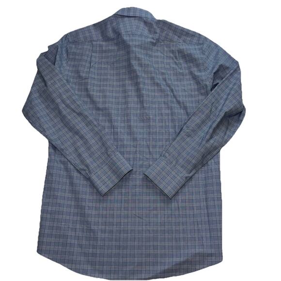 Charles Tyrwhitt Shirt Men Size 16/35 Blue Plaid Jermyn Street Slim Fit Non-Iron - Picture 12 of 15